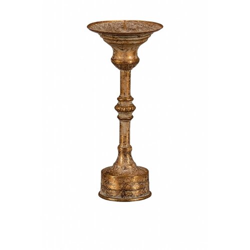 Kovový svietnik na podstavci Candela 23 cm, zlatá
