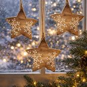 4Home Dekorácia z mangového dreva Snowflake Star, 20 cm