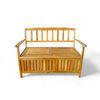 Holzbank mit Ablage Edita, 120 x 57 x 90 cm
