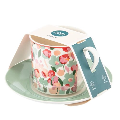 Altom Porcelanová skodelica s podšálkom Grace 260ml