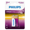 Philips akkumulátor 9 V Lithium Ultra