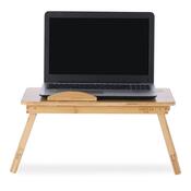 Bambusowy stolik na laptop z szufladką Ryker, 25 x 30 x 50 cm
