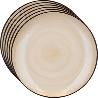 Banquet Zestaw 6 talerzy płytkich Palas 27 cm, kremowy