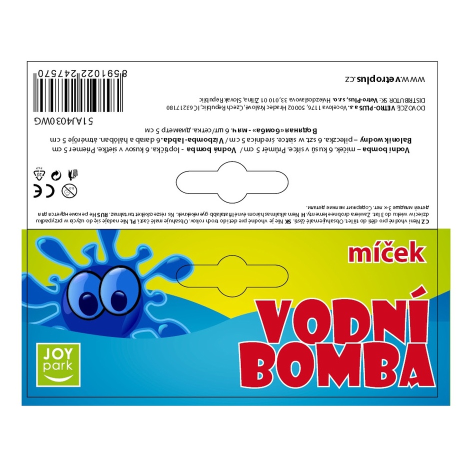 Joy Park Vodní bomba koule 6 ks, 5 cm - thumb (2)