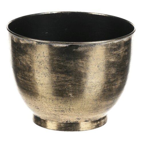 AGED GOLD fém virágcserép-burkolat szett, 3 db, arany