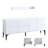 Schrank mit Wandregal Lucky White and Black