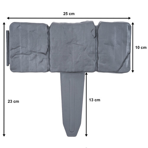 4Home Vrtna palisada - robnik Stone, 2,5 m