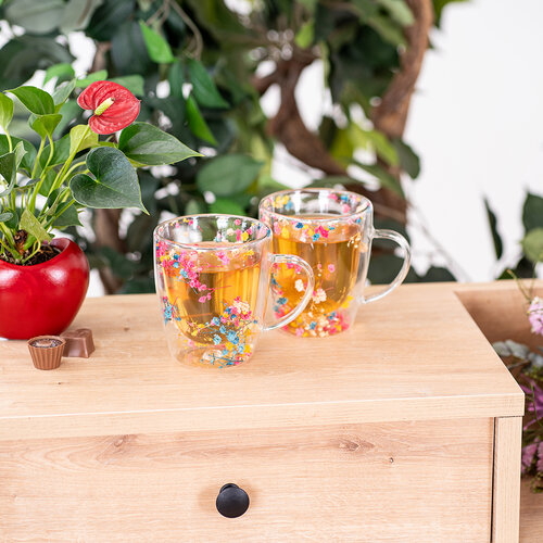 4Home Szklanka termiczna Floral Hot&Cool 300 ml, 2 szt.