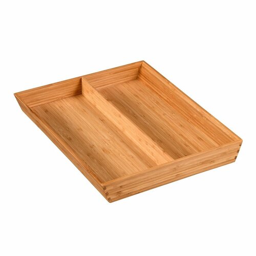 Kesper 58086 Organizer bambus, 2 przegródki, 35 x 43 x 5 cm