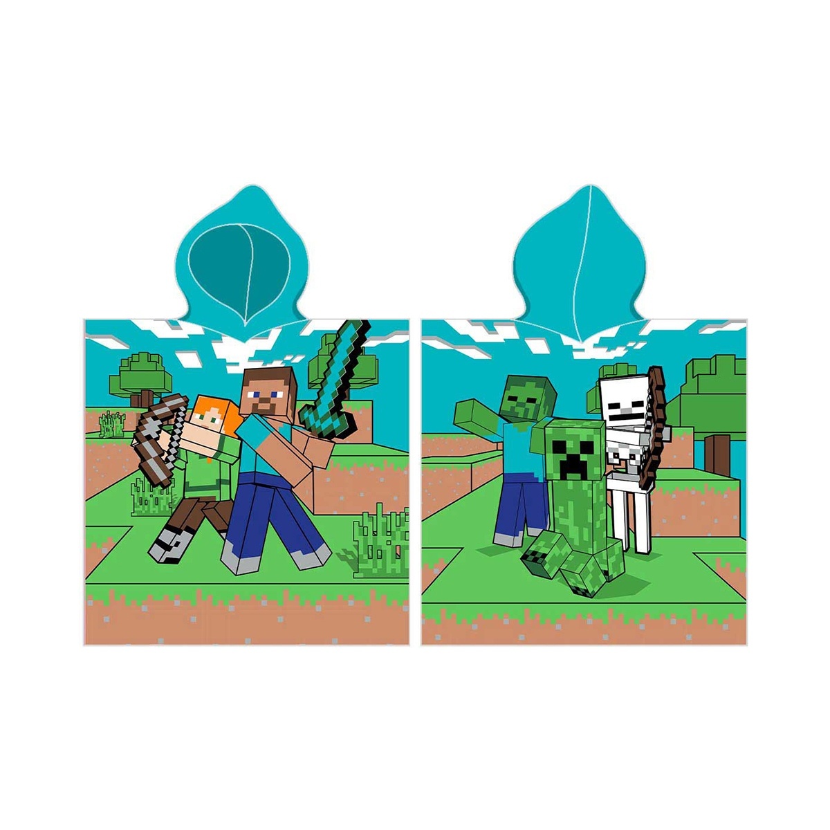 Minecraft Time to Mine gyerek poncsó, 50 x 115 cm akciós termékkép 1