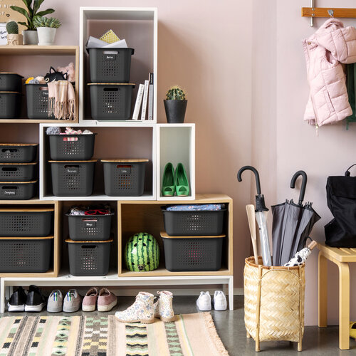 SmartStore Kosz do przechowywania Modern, szary, 37 x 28 x 20 cm