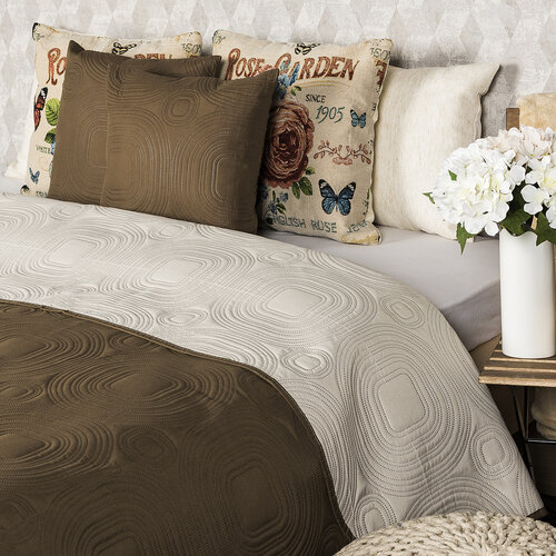 4Home Покривало для ліжка Doubleface темно-коричне вий/світло-коричневий, 220 x 240 см, 2x 40 x
