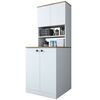 Szekrény a mosógép fölé Kira White and Walnut
