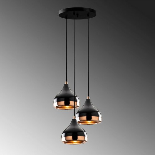 Lampa wisząca Yildo - 6871, czarna-miedziana