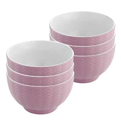 Florina Zestaw misek ceramicznych Basima 14 cm, 6 szt., różowy
