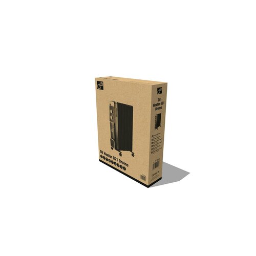 G21 Olejový radiátor Bromo, 11 žeber, 2500 W, černá