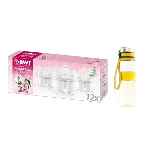 BWT Náhradní filtry 12 ks s dárkem - sportovní láhev 600 ml