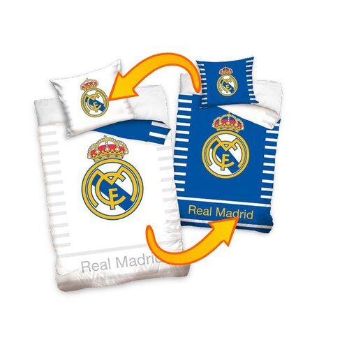Bavlněné povlečení Real Madrid Double, 140 x 200 cm, 70 x 80 cm