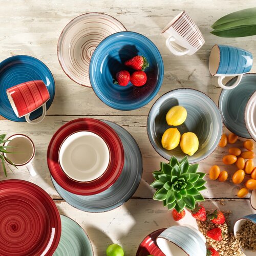 Mäser Sada 6 hrnčekov Bel Tempo, 380 ml, červená