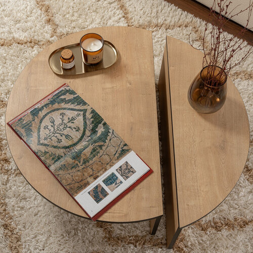 Stolik konferencyjny Orion Honey Oak Black