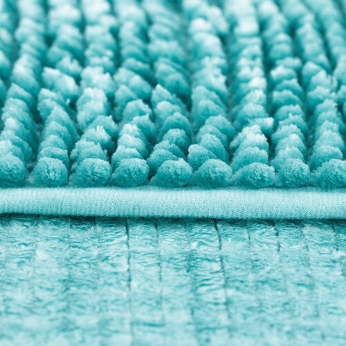AmeliaHome Komplet dywaników łazienkowych Bati niebieski, 2 szt. 50 x 80 cm, 40 x 50 cm