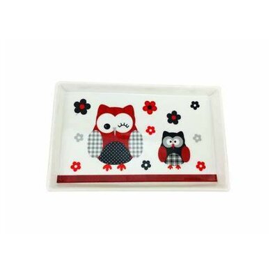 Porcelanový servírovací tácek 19 x 12 cm, Červenásova