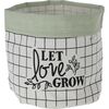 Tekstilni ovitek za cvetlični lonček Let LoveGrow, 20 x 18 cm, svetlo zelena