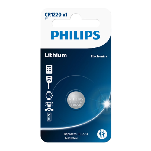 Philips baterija CR1220 3 V, litijeva gumbnabaterija