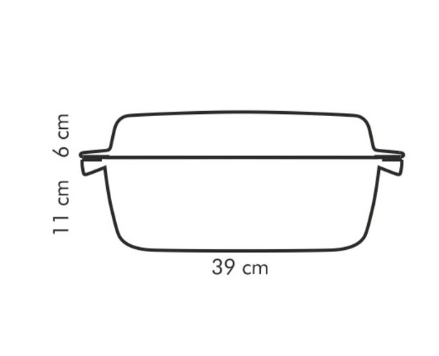 Tescoma PREMIUM sütőtál fedővel 39 x 22 cm