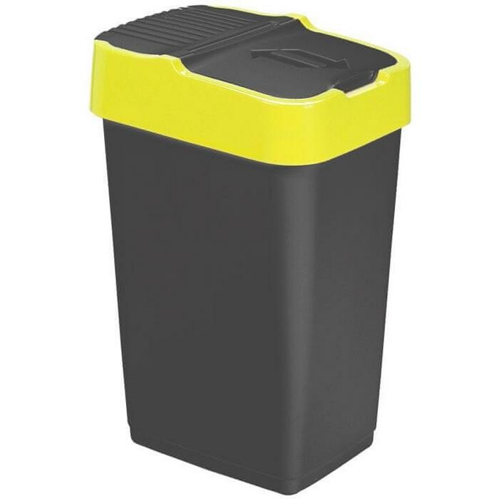 Heidrun Odpadkový kôš 60 l, so žltým pruhom
