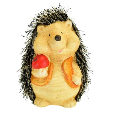 Keramična dekoracija Ježek s jablíčkom, 9 x 13 x8,5 cm