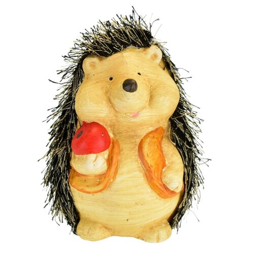 Keramična dekoracija Ježek s jablíčkom, 9 x 13 x8,5 cm