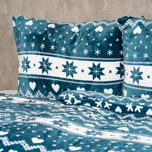 Lenjerie de pat din microflanel 4Home Nordic love, 160 x 200 cm, 70 x 80 cm