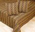 Gobelínový přehoz na postel, béžová + hnědá, 220 x 240 cm, 40 x 40 cm