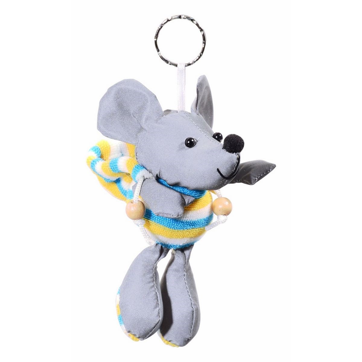 Reflexný 3D prívesok Myš, strieborná