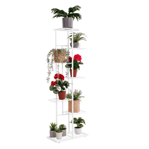 Blumenständer Bamir 2, weiß, 43 x 22 x 126 cm