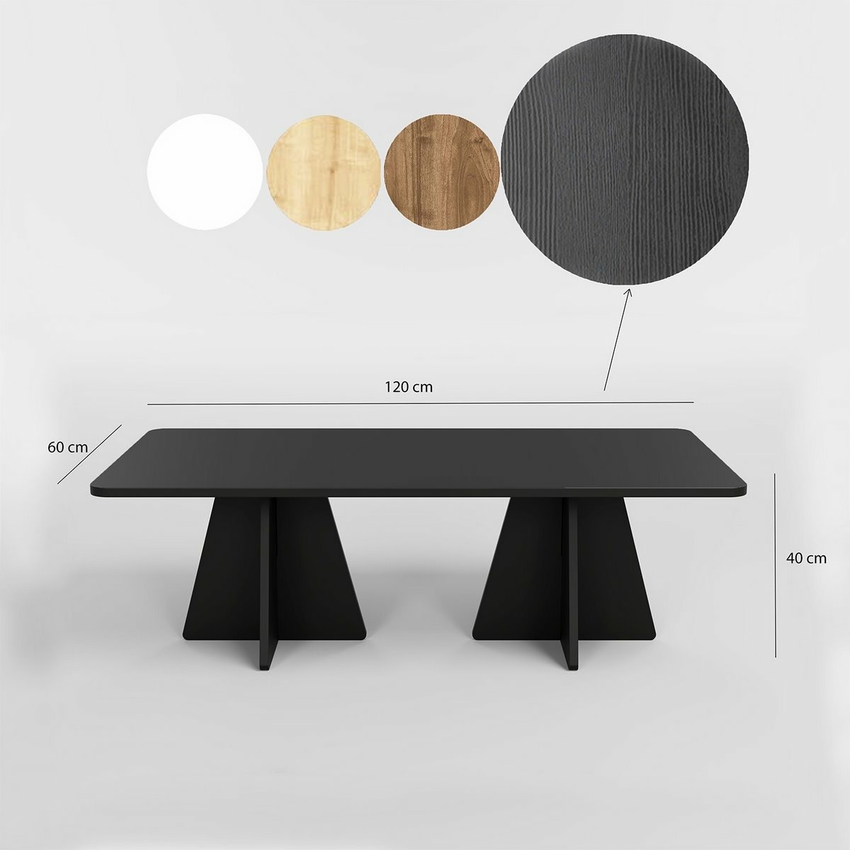 Konferenčný stolík Double Mushroom Black