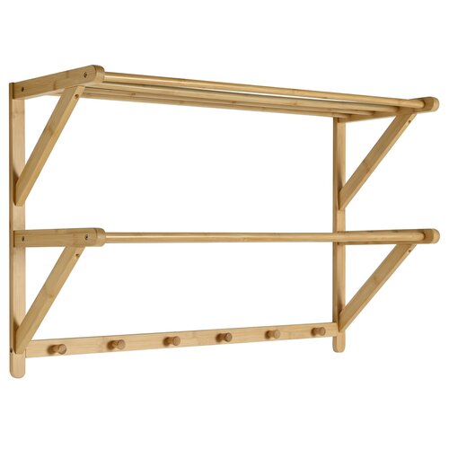 Wandgarderobe B005 NAT, Bambus