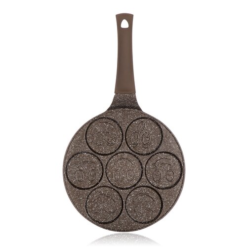 Banquet Spiegeleierpfanne mit Antihaftbeschichtung Granite Brown Smile, 26 cm