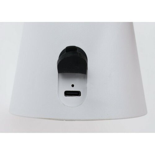 Zewnętrzna przenośna lampa stołowa LED Boise, biały, USB, 15 x 17 cm, plastik