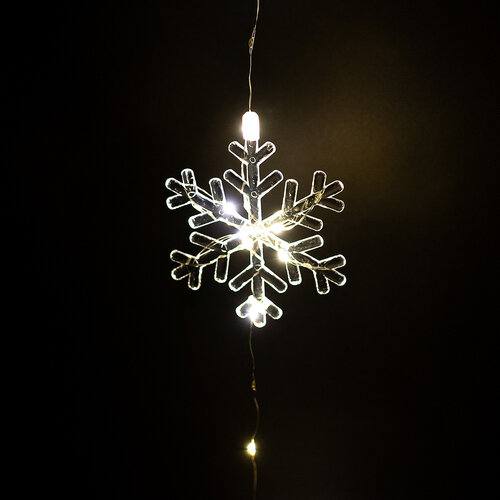 Decorațiune luminoasă pentru exterior Snowflakes,120x120 cm, LED, alb cald, temporizator, 8 funcții