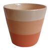 Osłonka ceramiczna na doniczkę Stripes brązowa, śr. 13,5 cm