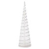 Świecąca dekoracja LED stożek 58 cm, srebrny