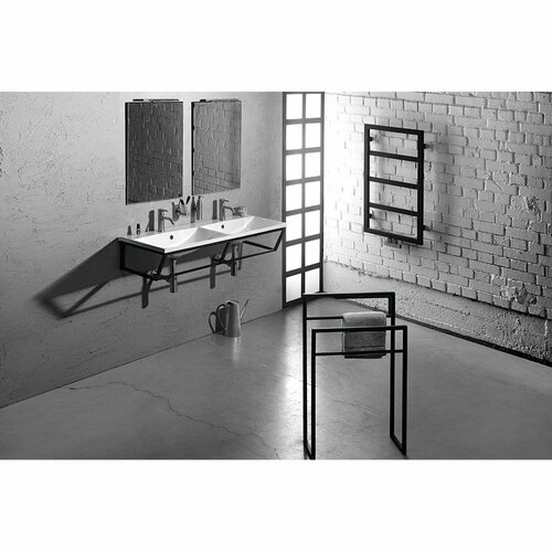 SAPHO Ska301 Ska Handtuchhalter 55 x 79 x 20 cm, schwarz matt