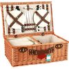 Picknickkorb für 4 Personen Braun, 54 x 34 x 20 cmbraun  ,