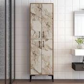 Skříň Berlin Walnut and White Marble