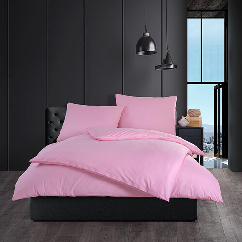 Baumwollbettwäsche Color Rosa, 140 x 200 cm, 70 x 90 cm