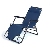 ISwing Polohovacie záhradné a plážové ležadlo Comfort, modrá, 153 x 60 x 80 cm