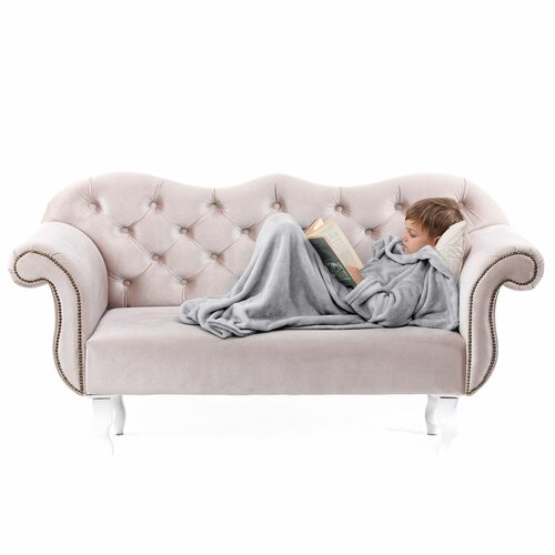 Decoking odeja z rokavi Lazy Kids jeklena, 90 x105 cm