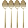 EH Set of 4 golden tea spoons, 15 cm